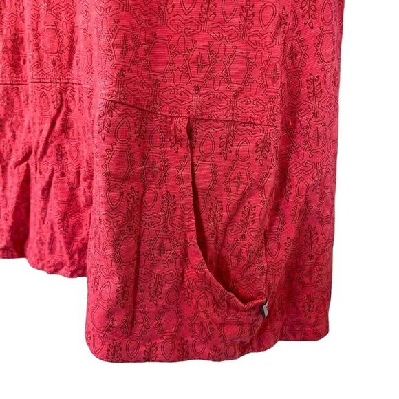 Toad & Co Womens Organic Cotton Stretch Knit Print Pockets Top Shirt sz S - Picture 12 of 16